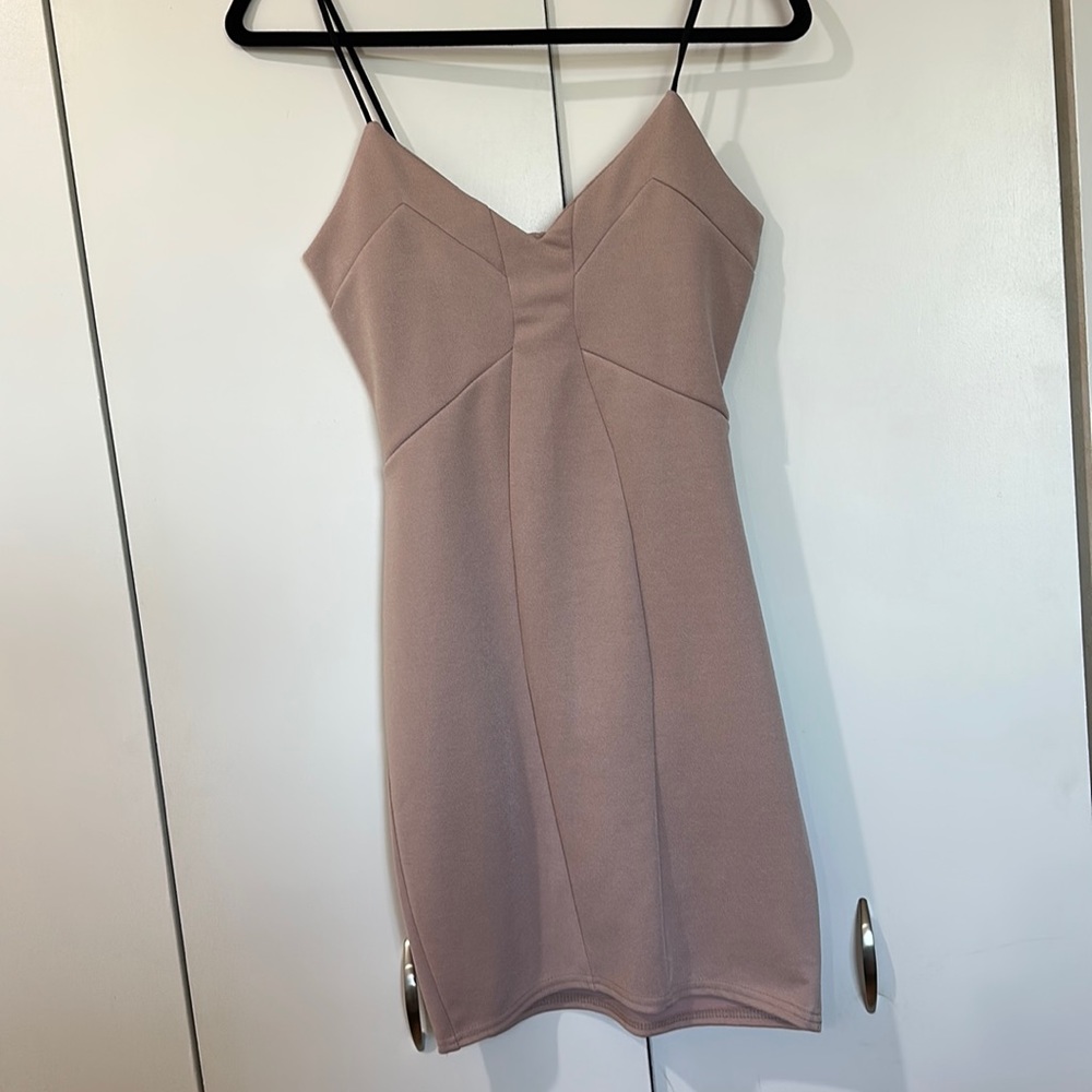 Missguided bodycon blush dress